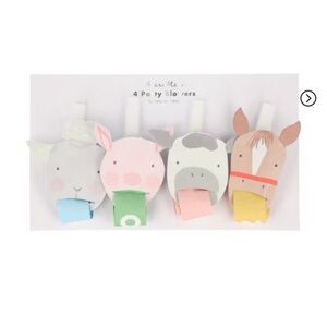 NWT Meri Meri On The Farm Party Blowers Pack of 4) bundle of 3 boxes or 12 total